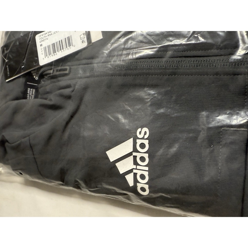 Adidas Youth Rink Suit Full Zip Lightweight Track Jacket GF8194 Gray Kids Size M - Picture 16 of 16
